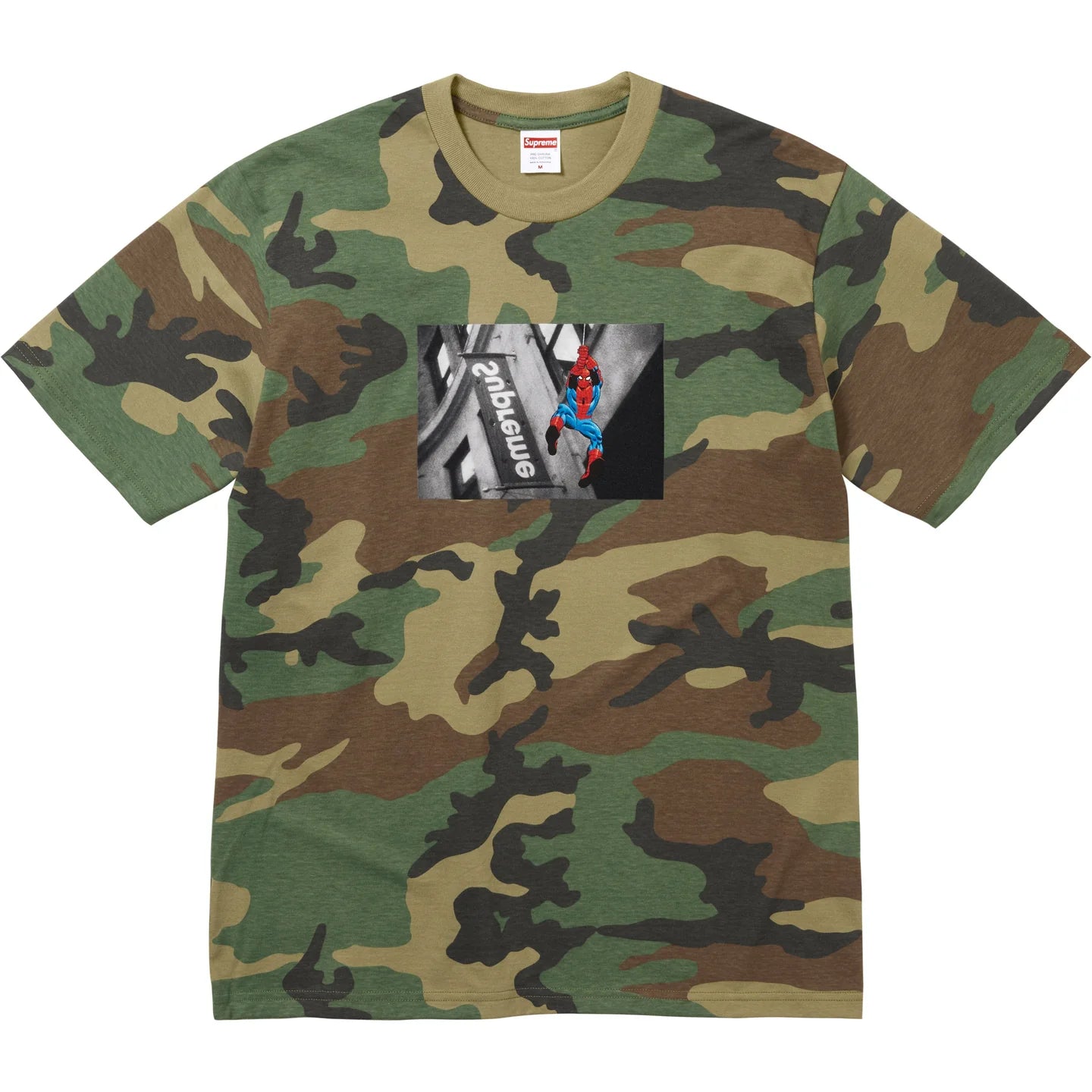 Supreme Spider-Man Tee Woodland Camo
