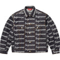 Supreme Jacquard Logos Denim Trucker Jacket Indigo