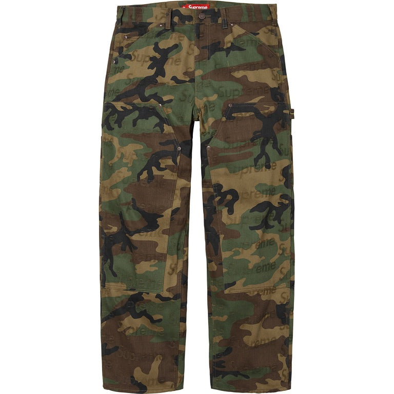 Supreme Jacquard Logos Double Knee Denim Painter Jean "Woodland Camo"
