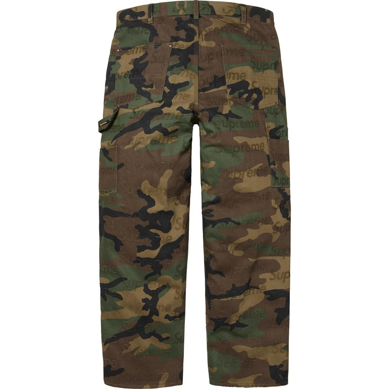 Supreme Jacquard Logos Double Knee Denim Painter Jean "Woodland Camo"