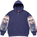 Supreme Michael Jackson Dangerous Zip Up Hooded Sweatshirt Washed Navy