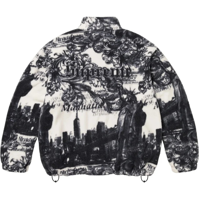 Supreme New York Fleece Jacket White