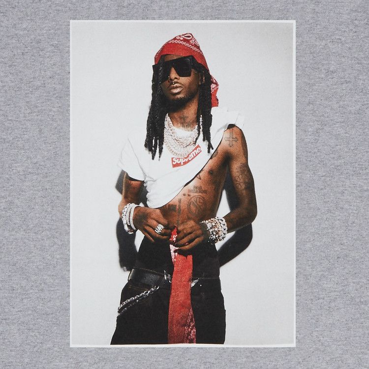 Supreme Playboi Carti Tee 'Heather Grey'
