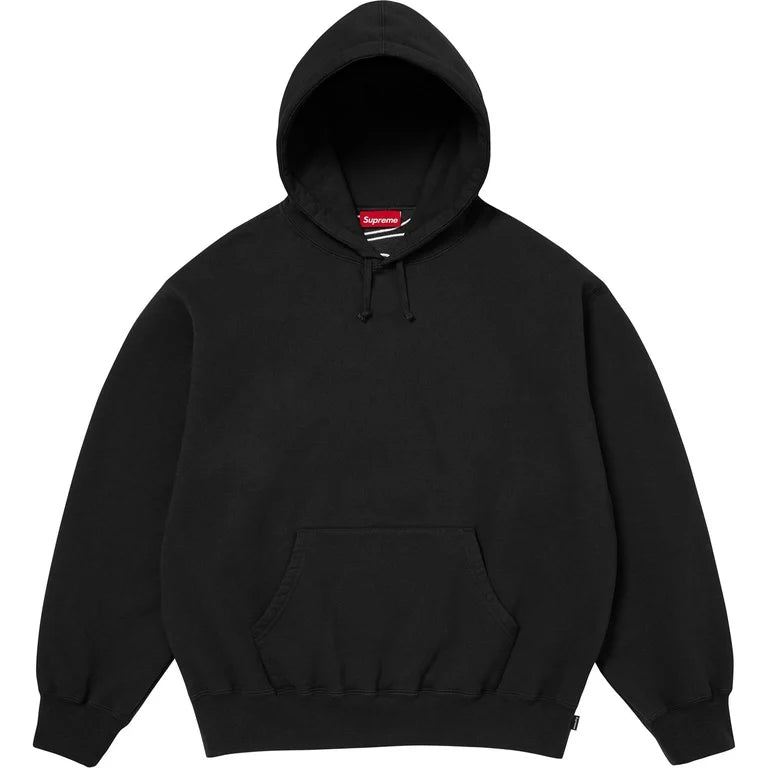 Supreme Satin Applique Hooded Sweatshirt (25FW) Black