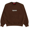 Supreme Washed Box Logo Crewneck Brown (SS25)
