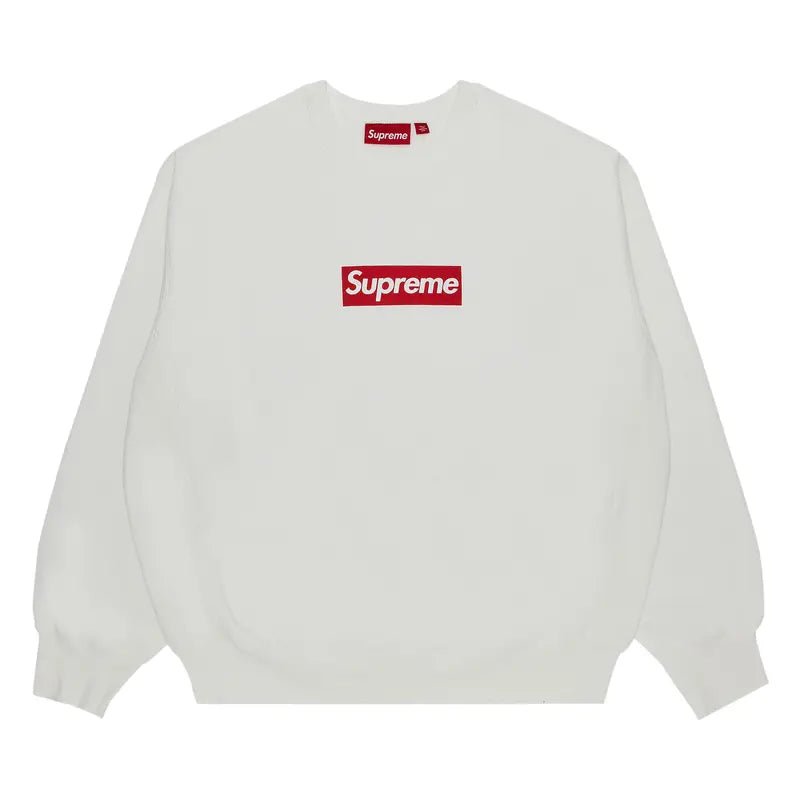 Supreme Washed Box Logo Crewneck White (SS25)