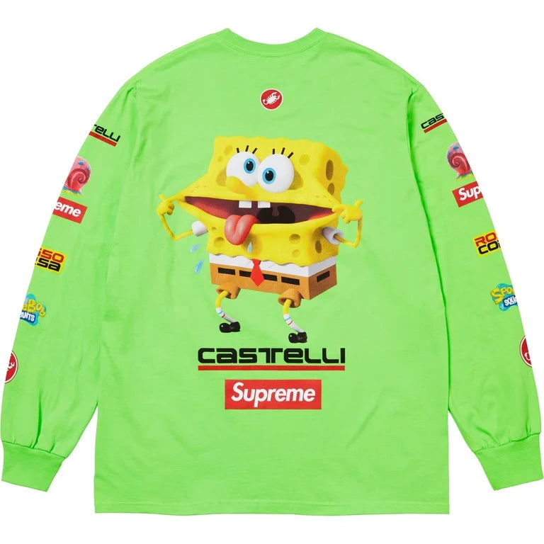 Supreme x SpongeBob Castelli Racing L/S Tee Lime