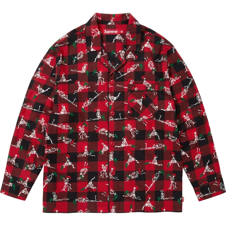 Supreme x Hanes Holiday Pajama Set Red