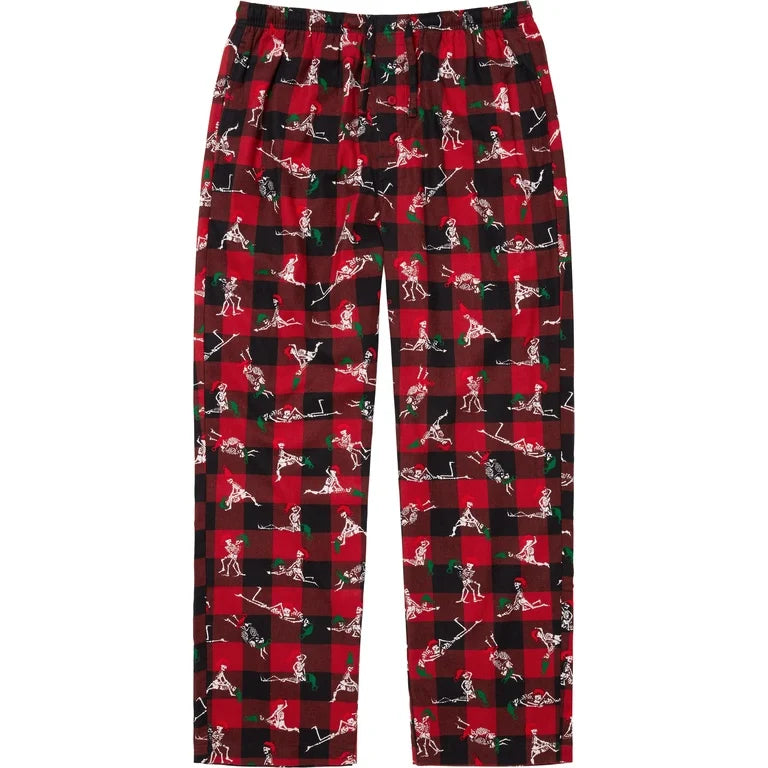Supreme x Hanes Holiday Pajama Set Red