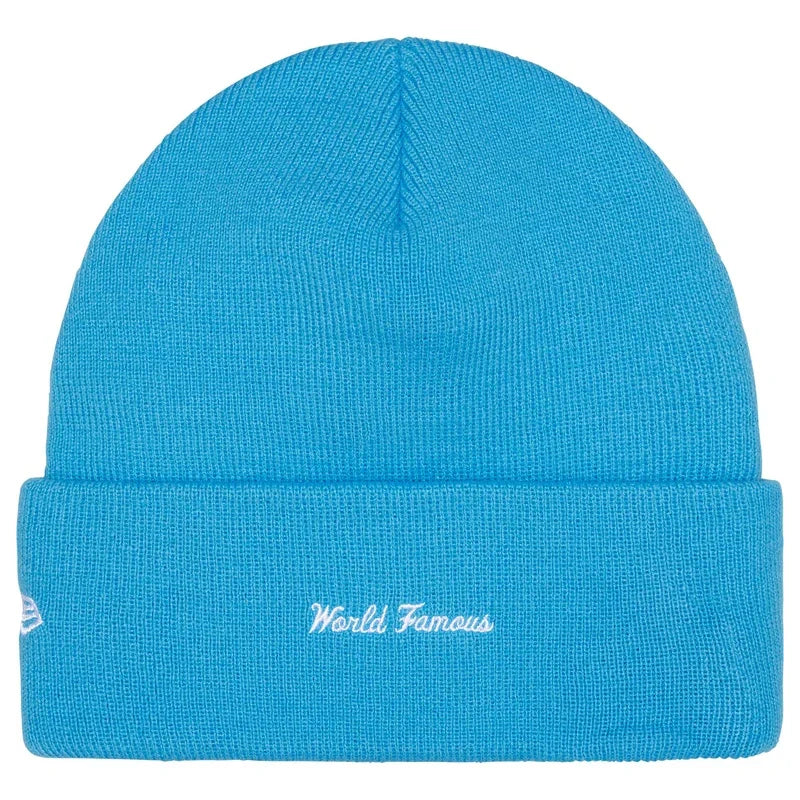 Supreme x New Era Box Logo Beanie (25FW) Cyan