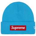 Supreme x New Era Box Logo Beanie (25FW) Cyan