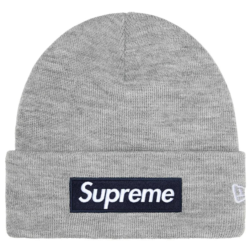 Supreme x New Era Box Logo Beanie (25FW) Heather Grey