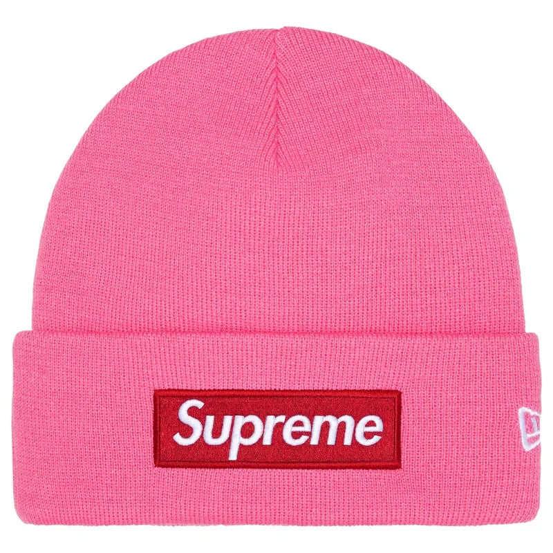 Supreme x New Era Box Logo Beanie (25FW) Magenta