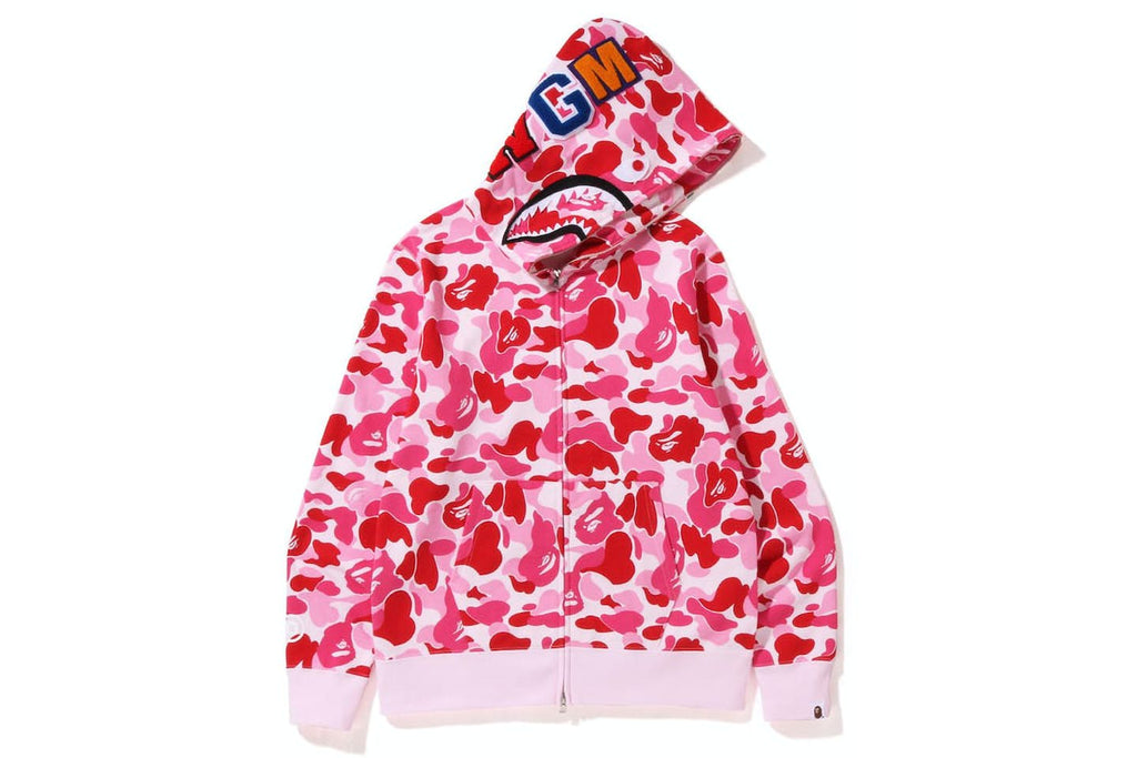 BAPE Big ABC Camo Shark Full Zip Hoodie Pink