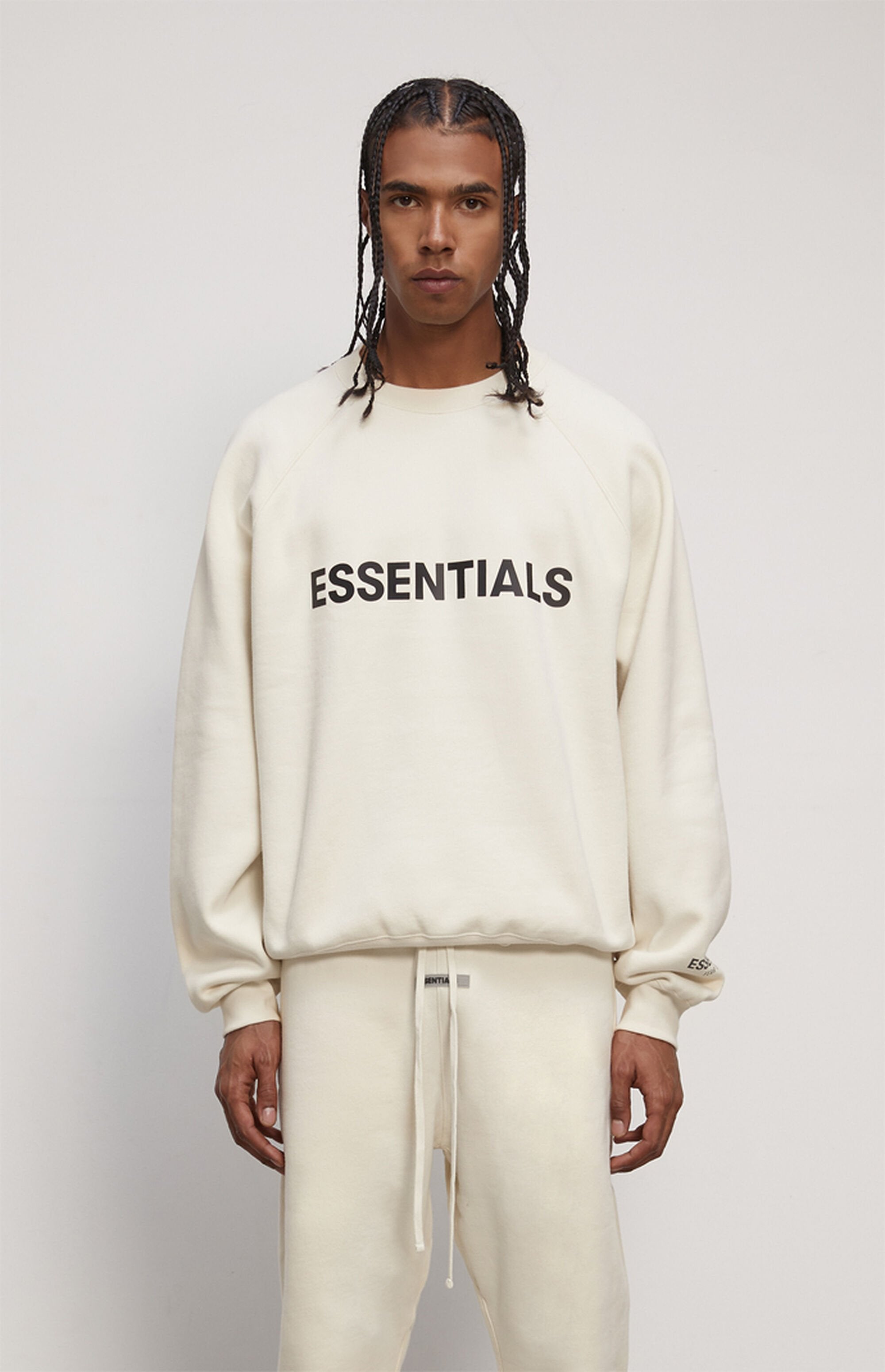FOG Essentials Cream Crew Neck Sweatshirt