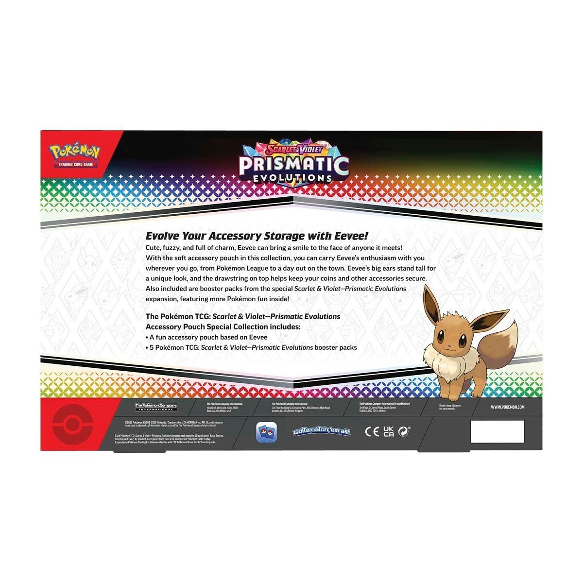 Pokemon Prismatic Evolutions Eevee Pouch Special Collection by PROSPER Boutique - prosper
