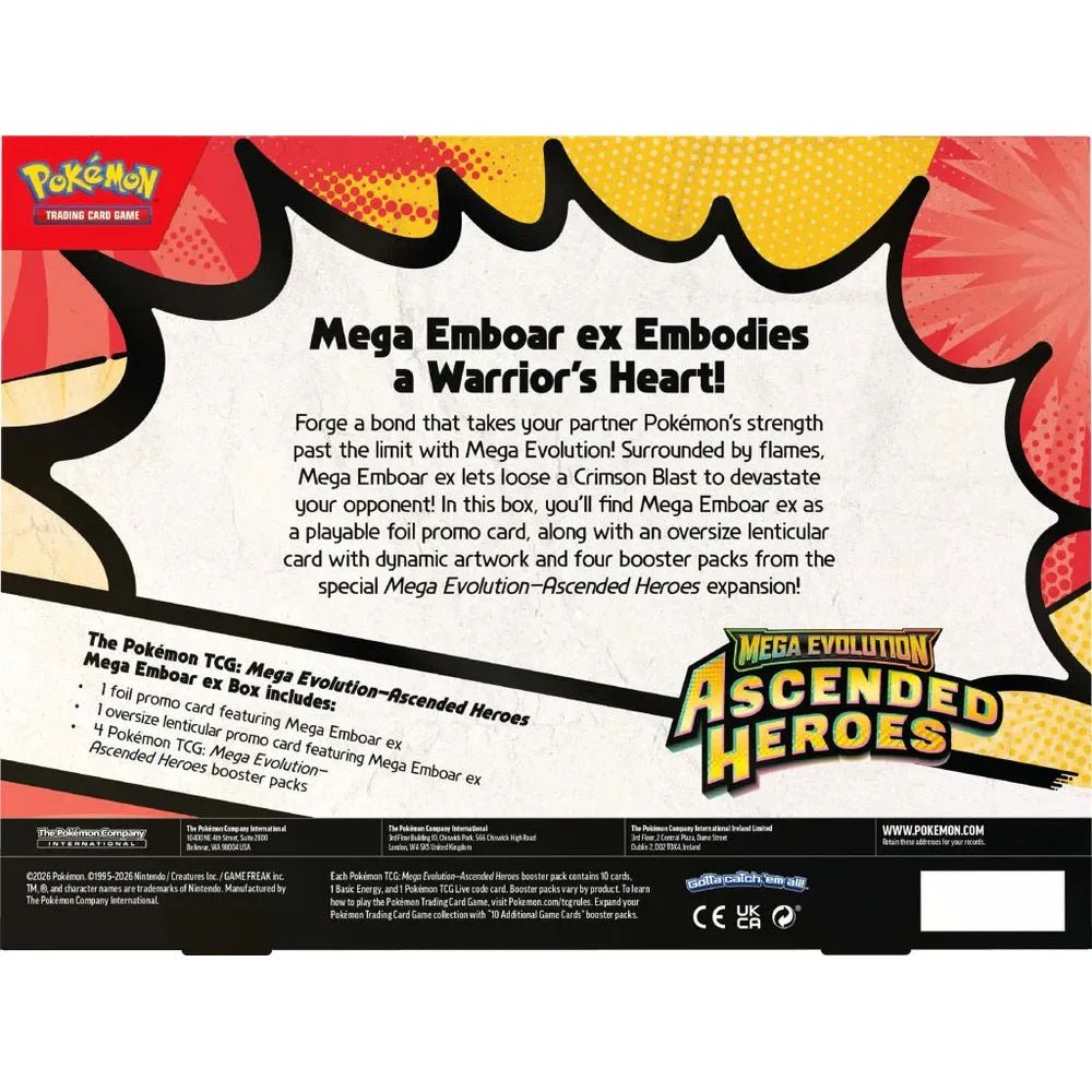 Pokemon TCG Ascended Heroes Mega Emboar ex Box by prosper - prosper