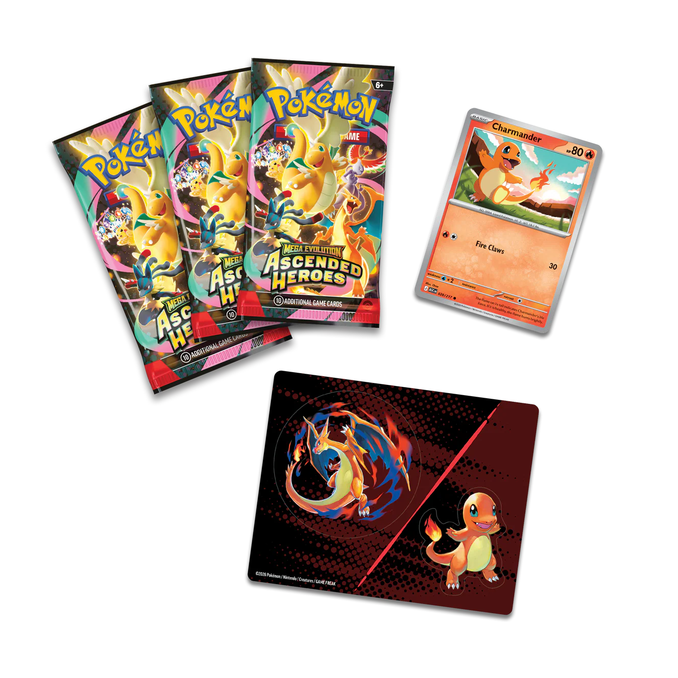 Pokemon TCG: Ascended Heroes Tech Sticker Collection Charmander (3 Booster Packs + Promo + Sticker) by prosper - prosper