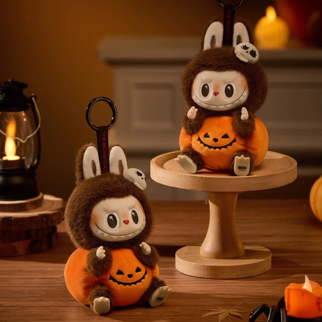 Pop Mart Labubu Happy Halloween Party Series-Sitting Pumpkin Vinyl Plush Pendant Collectable by Prosper Boutique - prosper