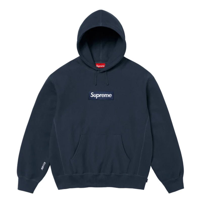 Supreme Box Logo Hooded Sweatshirt (25FW) Navy Hoodie by Prosper Boutique NZ - prosper