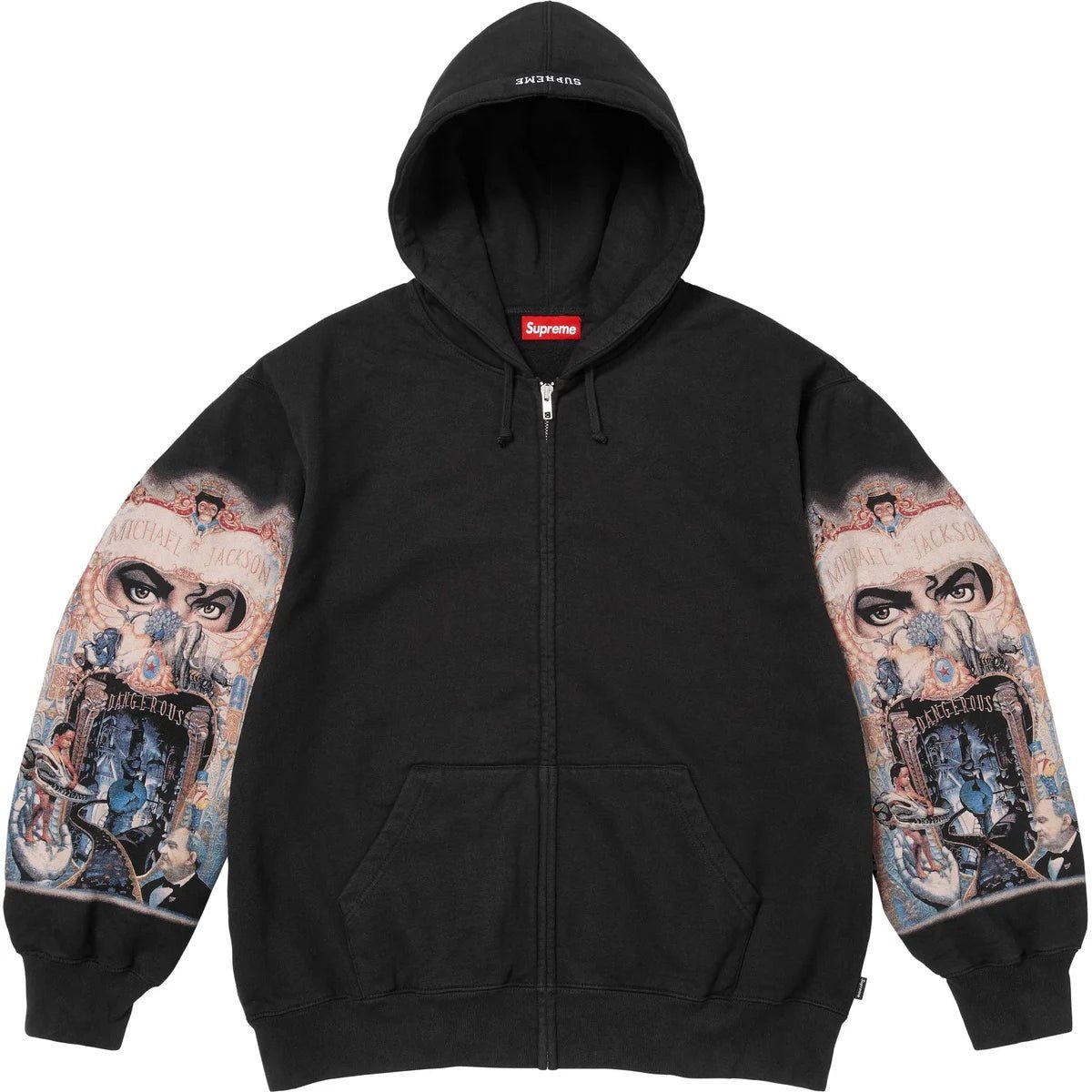 Supreme Michael Jackson Dangerous Zip Up Hooded Sweatshirt Black by Prosper Boutique NZ - prosper
