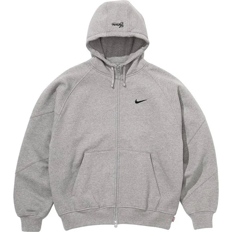 Supreme x Nike Zip Up Hooded Sweatshirt "Heather Grey" Hoodie by Prosper Boutique NZ - prosper