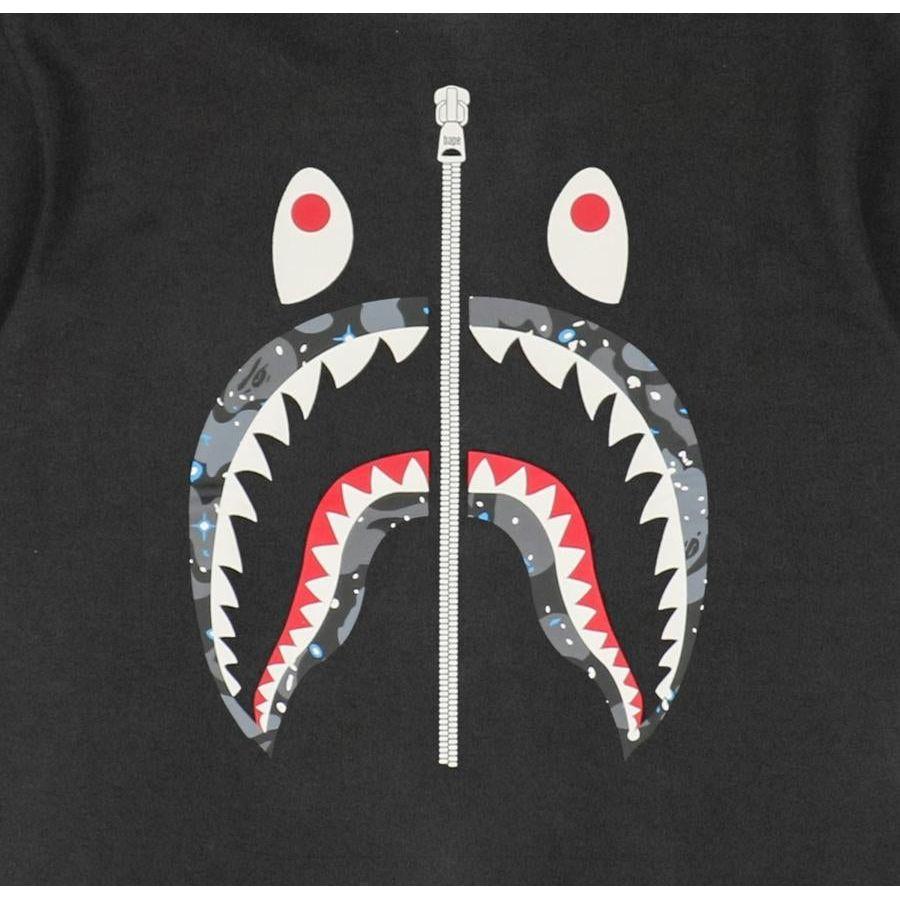 BAPE Space Camo Front Shark Tee Black