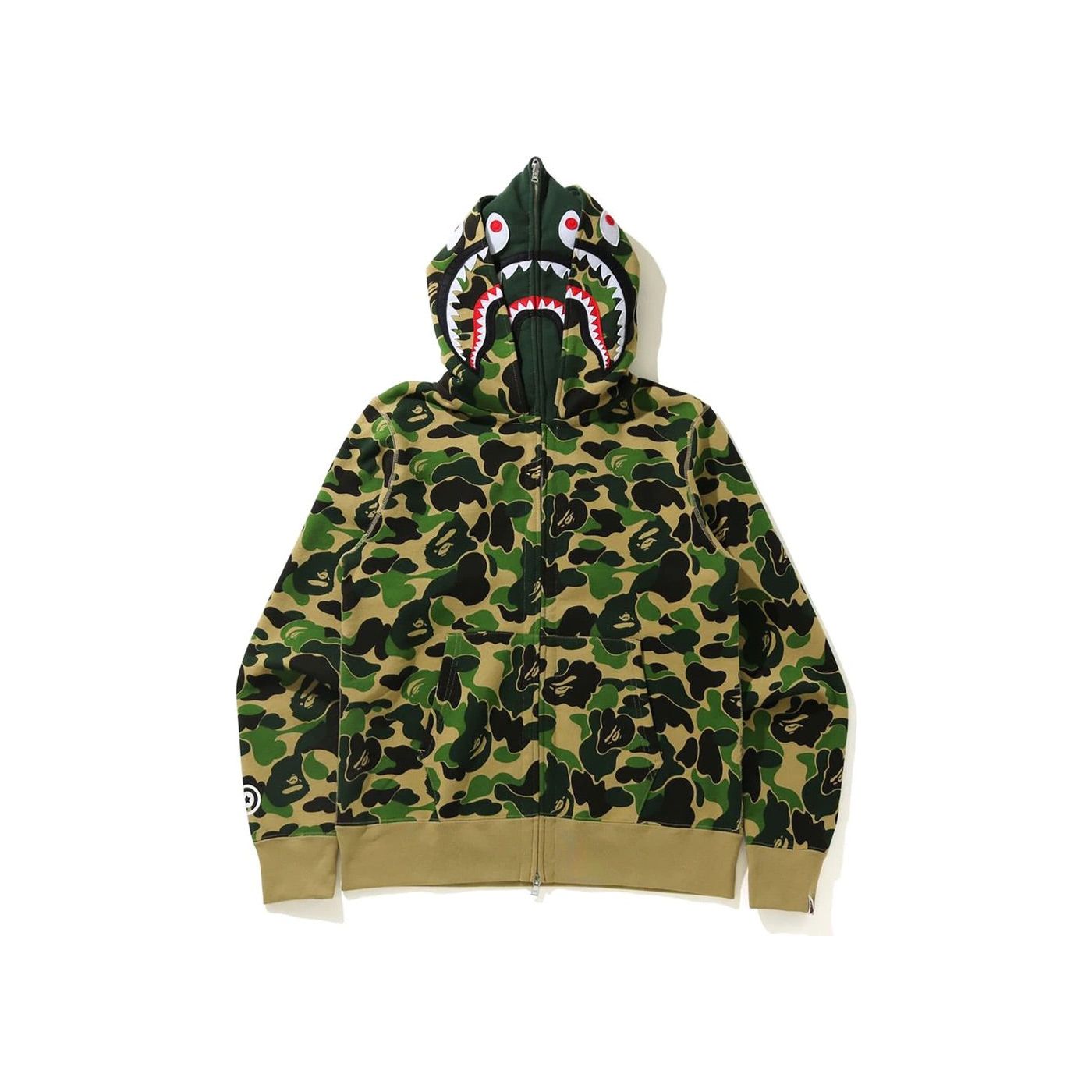 BAPE Big ABC Camo Shark Wide Full Zip Double Hoodie