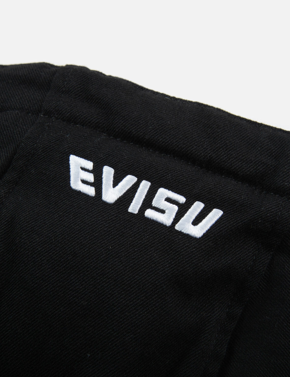 EVISU ALLOVER WAVY TEXT PRINT DOWN JACKET