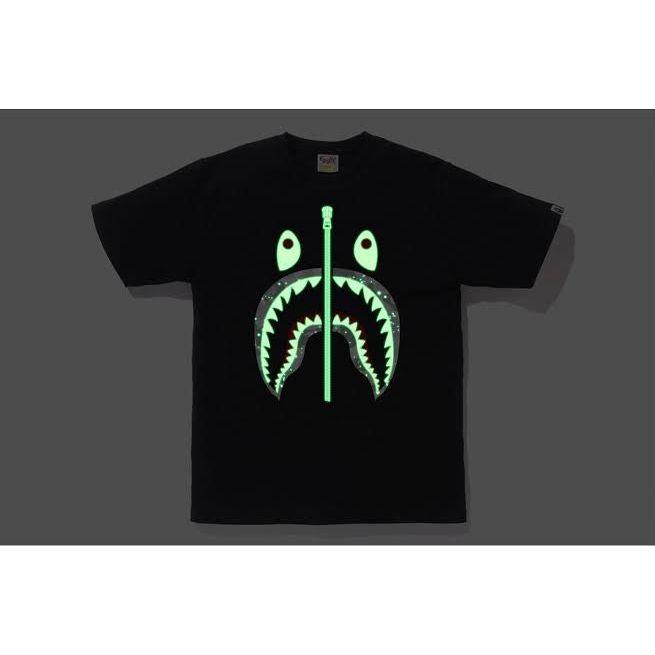 BAPE Space Camo Front Shark Tee Black