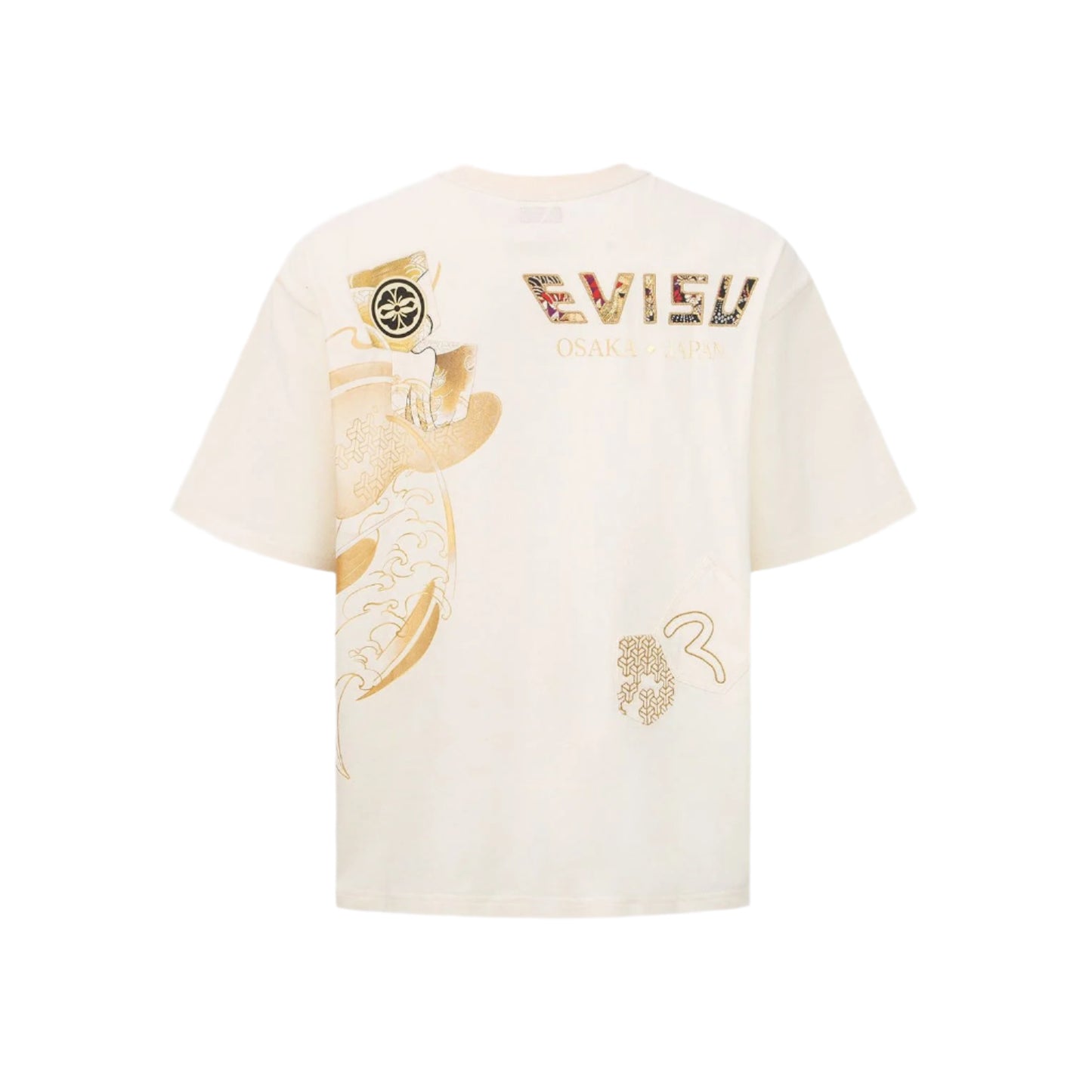 Evisu Multi-Pocket Foil Print T-Shirt